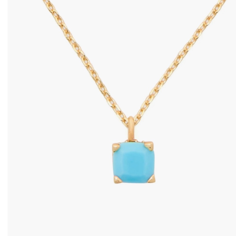 Kate Spade Gold and Blue Necklace Modern Elegance something blue bride gift